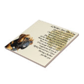Mutter-Gedicht - Boxer-Hundeentwurf Fliese (Seite)