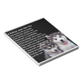 Mutter Gedicht - Husky Hunde Designs Notizblock (angewinkelt)