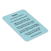 Mütter Gedicht Magnet (Rechte Seite)
