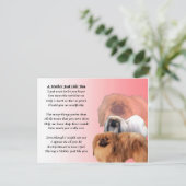 Mutter Gedicht - Pekingese Postkarte (Stehend Vorderseite)