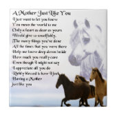 Mutter-Gedicht - Pferdeentwurf Fliese (Vorderseite)