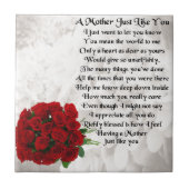 Mutter-Gedicht - Rosen-Entwurf Fliese (Vorderseite)