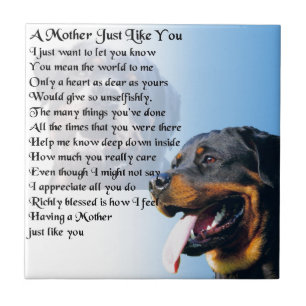Mutter-Gedicht - Rottweiler Entwurf Fliese