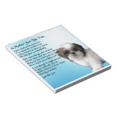 Mutter Gedicht - Shih Tzu Design Notizblock (angewinkelt)