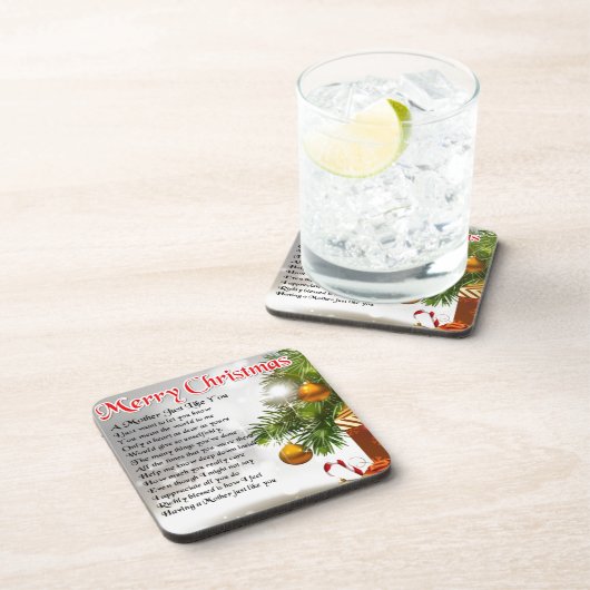 Mutter-Gedicht - Weihnachtsentwurf Untersetzer (Rechte Seite)