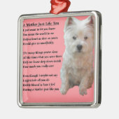 Mutter-Gedicht - Westie Ornament Aus Metall (Links)