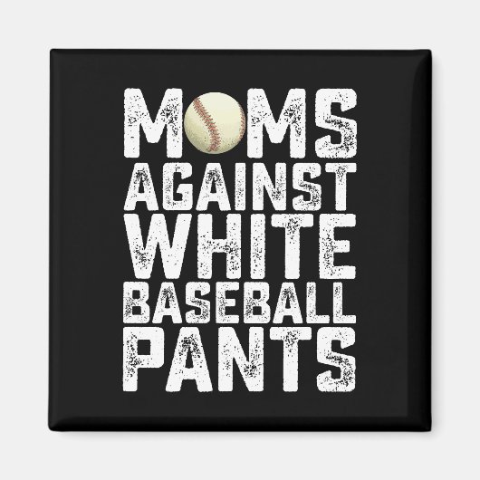 Mütter gegen weiße Baseballhosen Muttertag Magnet (Vorne)