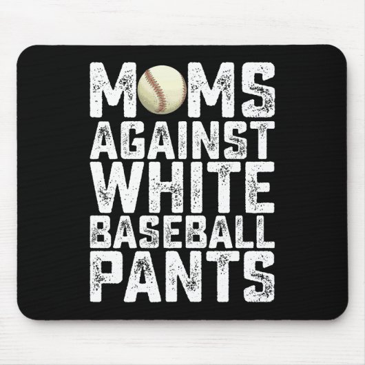 Mütter gegen weiße Baseballhosen Muttertag Mousepad (Vorne)