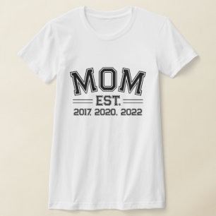 Mutter Gegründet Jahre Blockbuchstaben Schriftzug T-Shirt