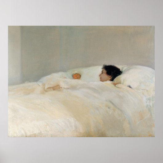 Mutter Gemälde von Joaquin Sorolla Poster (Vorne)
