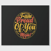 Mutter Geschenk bin ich stolz auf dich Geschenkpapier (Flach)