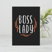 Mutter Geschenk Boss Lady Einladung (Stehend Vorderseite)