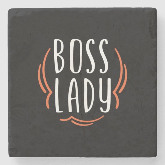 Mutter Geschenk Boss Lady Steinuntersetzer (Vorderseite)