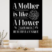 Mutter Geschenk eine Mutter ist wie eine Blume Poster (Küche)