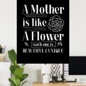Mutter Geschenk eine Mutter ist wie eine Blume Poster (Heimbüro)