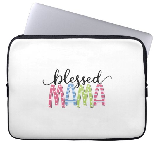 Mutter Geschenk gesegnet Mama Laptopschutzhülle (Vorderseite)