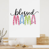 Mutter Geschenk gesegnet Mama Poster (Küche)