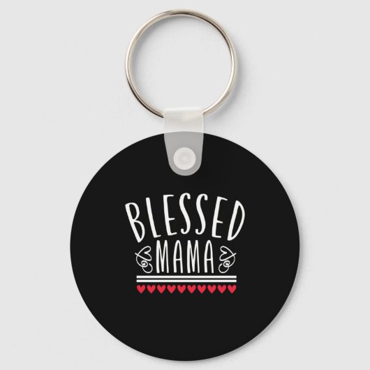 Mutter Geschenk gesegnet Mama Schlüsselanhänger (Vorderseite)