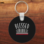 Mutter Geschenk gesegnet Mama Schlüsselanhänger (Vorderseite)