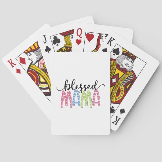 Mutter Geschenk gesegnet Mama Spielkarten (Rückseite)