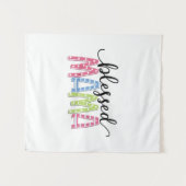 Mutter Geschenk gesegnet Mama Wandteppich (Vorderseite (Horizontal))