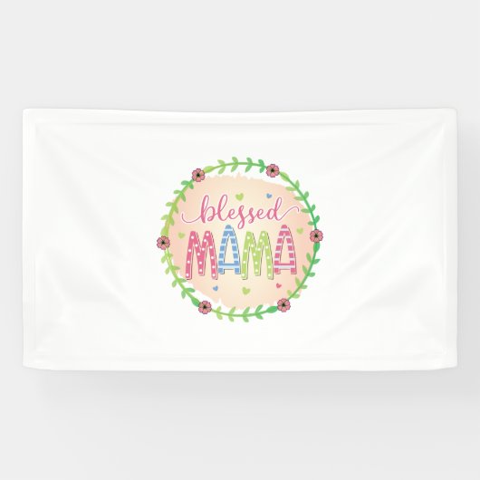 Mutter Geschenk gesegnete Mutter Banner (Horizontal)