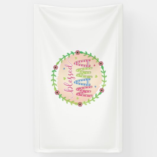 Mutter Geschenk gesegnete Mutter Banner (Vertikal)