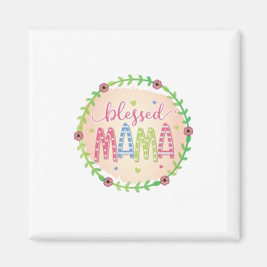 Mutter Geschenk gesegnete Mutter Magnet (Vorne)