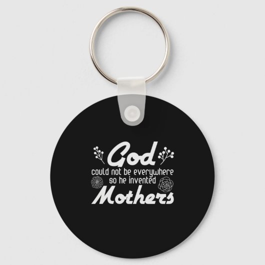Mutter Geschenk Gott Er erfunden Mutter Schlüsselanhänger (Vorderseite)