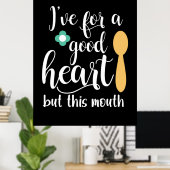 Mutter Geschenk habe ich ein gutes Herz Got Poster (Heimbüro)