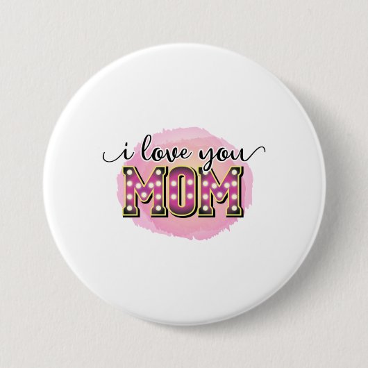 Mutter Geschenk I Liebe Sie Mama Button (Vorderseite)