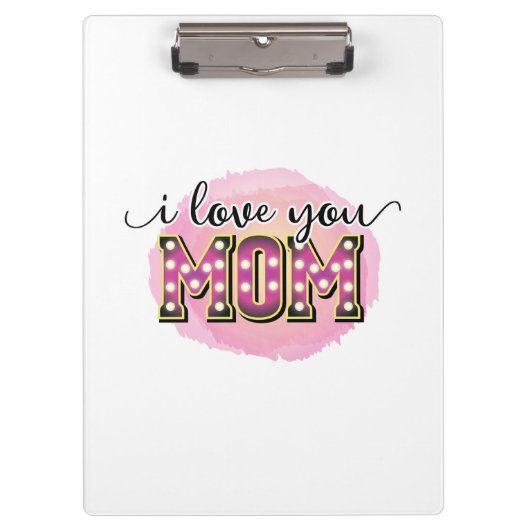Mutter Geschenk I Liebe Sie Mama Klemmbrett (Vorderseite)