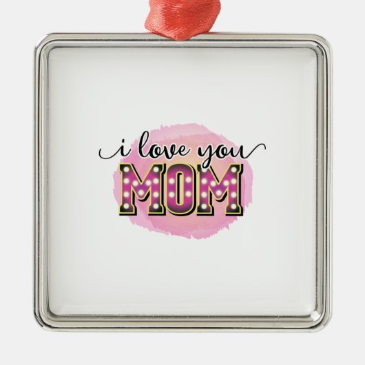 Mutter Geschenk I Liebe Sie Mama Ornament Aus Metall (Vorne)