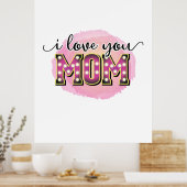 Mutter Geschenk I Liebe Sie Mama Poster (Küche)