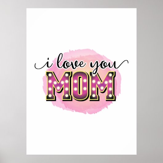 Mutter Geschenk I Liebe Sie Mama Poster (Vorne)