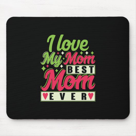 Mutter Geschenk ich Liebe meine Mama Mousepad (Vorne)