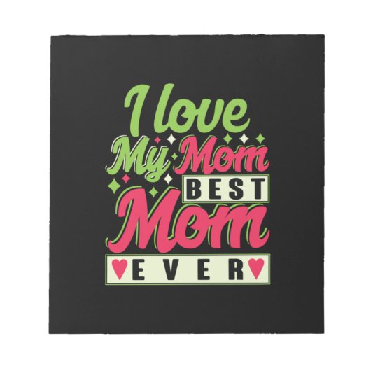 Mutter Geschenk ich Liebe meine Mama Notizblock (Vorderseite)