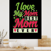 Mutter Geschenk ich Liebe meine Mama Poster (Küche)