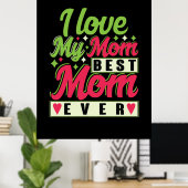 Mutter Geschenk ich Liebe meine Mama Poster (Heimbüro)