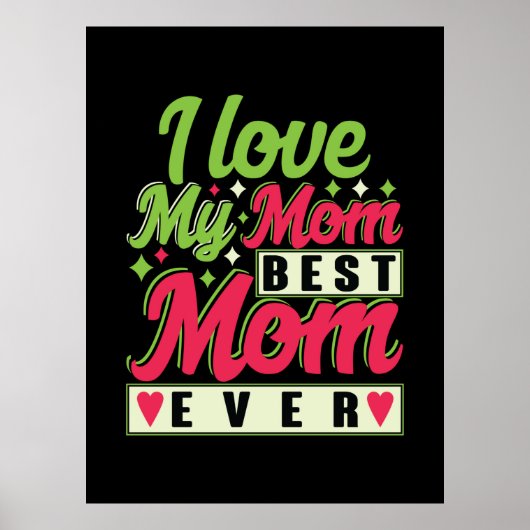 Mutter Geschenk ich Liebe meine Mama Poster (Vorne)