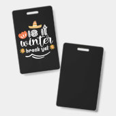 Mutter Geschenk ist es Winter Ausweis (Vorder- & Rückseite)