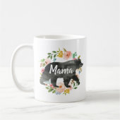 Mutter Geschenk Mama Bear Mama Floral Niedliche Bl Kaffeetasse (Links)
