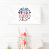Mutter Geschenk Mama Ehefrau gesegnet Leben Banner (Insitu)
