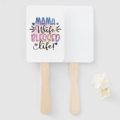 Mutter Geschenk Mama Ehefrau gesegnet Leben Fächer (Vorne und Hinten)