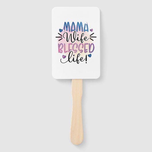 Mutter Geschenk Mama Ehefrau gesegnet Leben Fächer (Vorderseite)