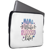 Mutter Geschenk Mama Ehefrau gesegnet Leben Laptopschutzhülle (Vorne Rechts)