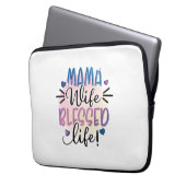 Mutter Geschenk Mama Ehefrau gesegnet Leben Laptopschutzhülle (Vorderseite Links)