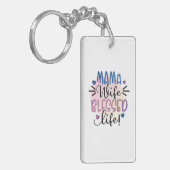 Mutter Geschenk Mama Ehefrau gesegnet Leben Schlüsselanhänger (Vorderseite links)