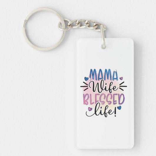 Mutter Geschenk Mama Ehefrau gesegnet Leben Schlüsselanhänger (Vorderseite)