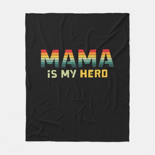 Mutter Geschenk Mama ist mein Held Fleecedecke (Vorderseite)